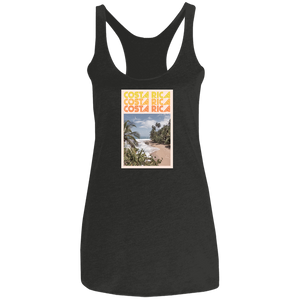 60's Costa Rica Ladies Racerback Tank