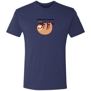 I'd Rather Be in Costa Rica Sloth T-Shirt