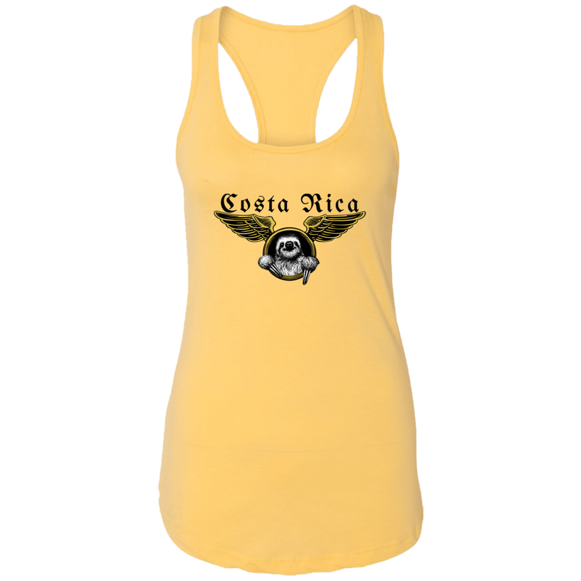 Aviator Sloth Ladies Racerback Tank