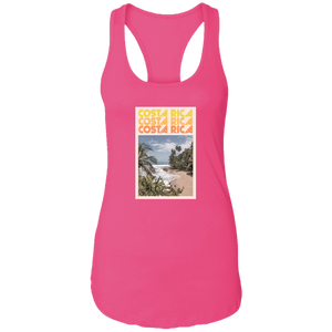 60's Costa Rica Ladies Racerback Tank