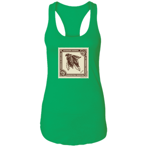 Vintage Costa Rica Stamp Ladies Racerback Tank