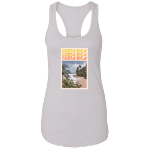 60's Costa Rica Ladies Racerback Tank