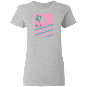 Miami Vice/ 80's (Pink) Ladies' T-Shirt