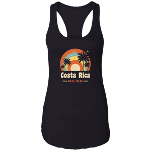 70's Costa Rica Ladies Racerback Tank