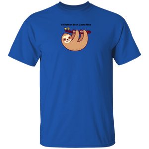 I'd Rather Be in Costa Rica Sloth Youth T-Shirt