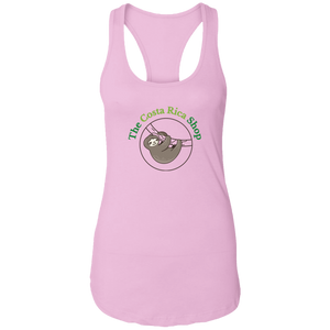 Clinging Sloth Ladies Racerback Tank