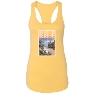 60's Costa Rica Ladies Racerback Tank