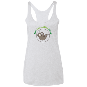 Clinging Sloth Ladies Racerback Tank
