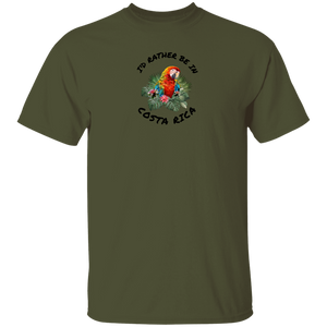 I'd Rather Be in Costa Rica Macaw T-Shirt