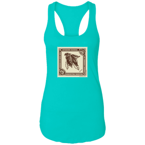 Vintage Costa Rica Stamp Ladies Racerback Tank