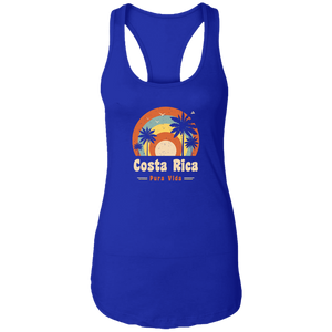 70's Costa Rica Ladies Racerback Tank