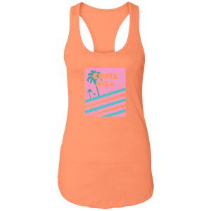 Miami Vice/ 80's (Pink) Ladies Racerback Tank