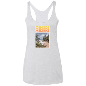 60's Costa Rica Ladies Racerback Tank