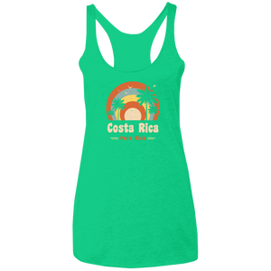 70's Costa Rica Ladies Racerback Tank