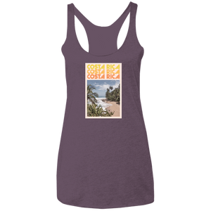 60's Costa Rica Ladies Racerback Tank