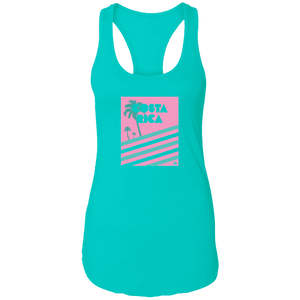 Miami Vice/ 80's (Pink) Ladies Racerback Tank