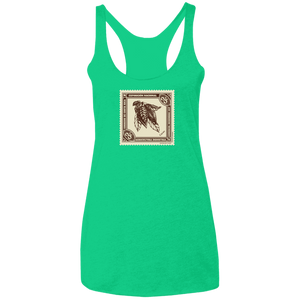 Vintage Costa Rica Stamp Ladies Racerback Tank