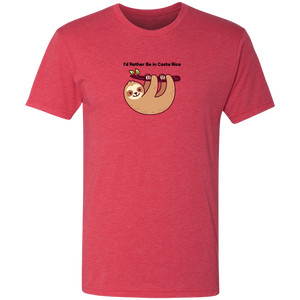 I'd Rather Be in Costa Rica Sloth T-Shirt