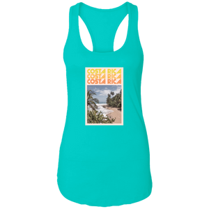 60's Costa Rica Ladies Racerback Tank