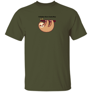 I'd Rather Be in Costa Rica Sloth T-Shirt
