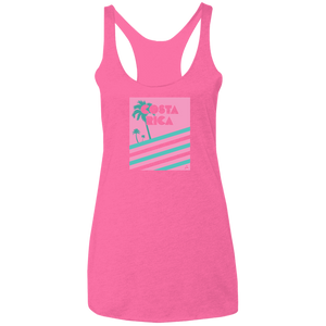 Miami Vice/ 80's (Pink) Ladies Racerback Tank
