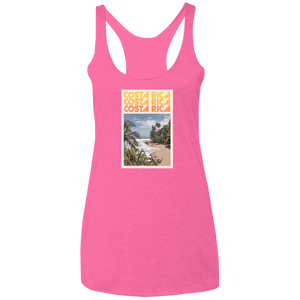 60's Costa Rica Ladies Racerback Tank