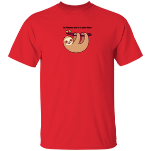 I'd Rather Be in Costa Rica Sloth T-Shirt