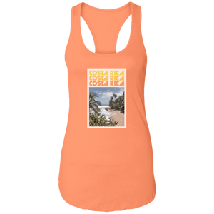 60's Costa Rica Ladies Racerback Tank