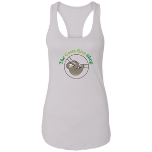 Clinging Sloth Ladies Racerback Tank