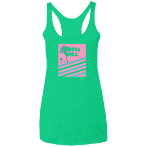 Miami Vice/ 80's (Pink) Ladies Racerback Tank