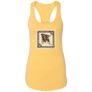 Vintage Costa Rica Stamp Ladies Racerback Tank