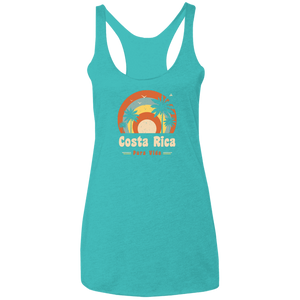 70's Costa Rica Ladies Racerback Tank