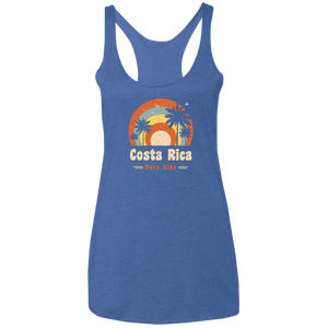 70's Costa Rica Ladies Racerback Tank
