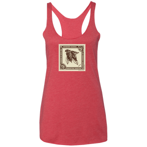 Vintage Costa Rica Stamp Ladies Racerback Tank