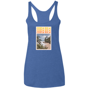60's Costa Rica Ladies Racerback Tank