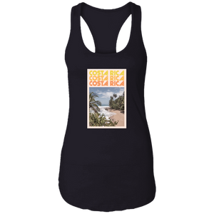 60's Costa Rica Ladies Racerback Tank