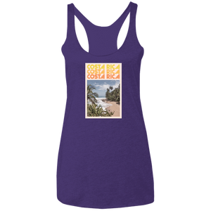 60's Costa Rica Ladies Racerback Tank