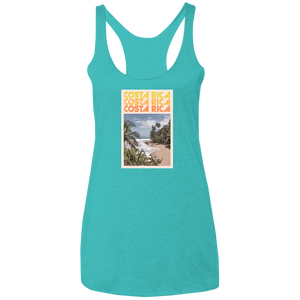 60's Costa Rica Ladies Racerback Tank