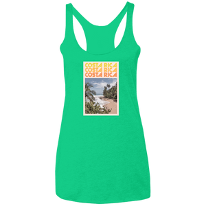 60's Costa Rica Ladies Racerback Tank