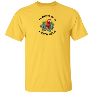 I'd Rather Be in Costa Rica Macaw T-Shirt