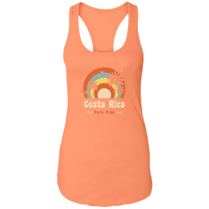 70's Costa Rica Ladies Racerback Tank