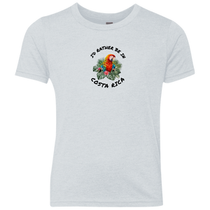 I'd Rather Be in Costa Rica Macaw Youth T-Shirt