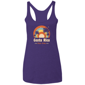 70's Costa Rica Ladies Racerback Tank