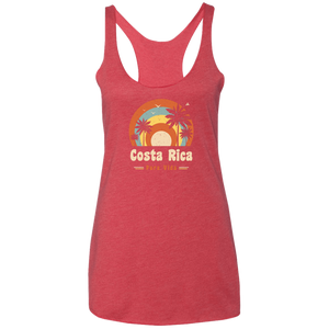 70's Costa Rica Ladies Racerback Tank