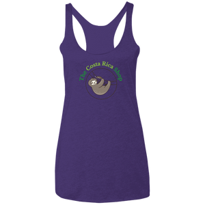 Clinging Sloth Ladies Racerback Tank